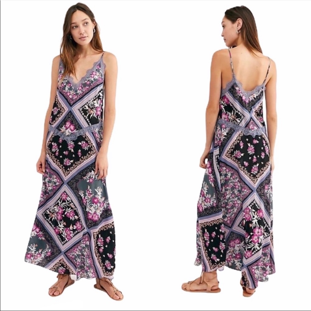 Free People Stevie Scarf Print Maxi Dress